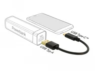 Kable komputerowe i do monitorów - Delock Kabel USB-C(M)->USB-A(M)2.0 0.15M czarny 85354 - miniaturka - grafika 1