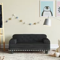 Meble do sypialni - vidaXL Sofa dla dzieci, czarna, 70x45x30 cm, aksamit - miniaturka - grafika 1