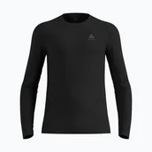 Koszulki męskie - Longsleeve termoaktywny męski ODLO Fundamentals Active Warm Bl Top Crew Neck black - miniaturka - grafika 1