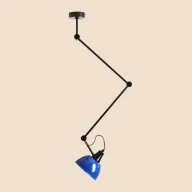 Lampy sufitowe - Aida lampa wisząca 1xE27 czarna/niebieska 1141PL_G3_25 - miniaturka - grafika 1