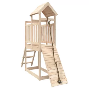 Domek do zabawy dla dzieci - drewniany, 229x64x214 / AAALOE - Place zabaw - miniaturka - grafika 1