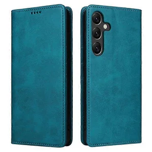 Etui ochronne na telefon do Samsung Galaxy A56 5G, etui na portfel telefonu ze skóry PU blokujące RFID Peacock Blue - Portfele - miniaturka - grafika 1