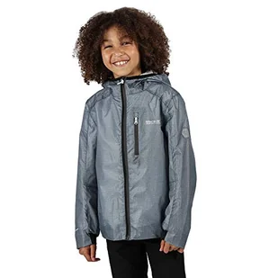 Regatta Unisex dzieci Hydroid Wodoodporna z kapturem Odblaskowa kurtka z kapturem Kurtki Wodoodporna powłoka Szary Magnet XL - Kurtki i płaszcze dla chłopców - miniaturka - grafika 1