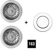 Akcesoria do armatury i ceramiki - Elleci Mechanizm PUSH CONTROL korka automatycznego do zlewu 2 komorowego ASP23002) - miniaturka - grafika 1