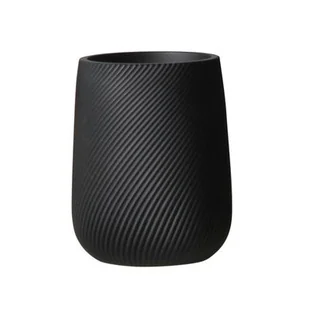 Kubek RIBS 8 x 8 x 10 cm czarny - Kubki na szczoteczki do zębów - miniaturka - grafika 1