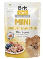 Mokra karma dla psów - Brit Care Mini Rabbit & Salmon fillets in gravy 85g 42204-uniw - miniaturka - grafika 1