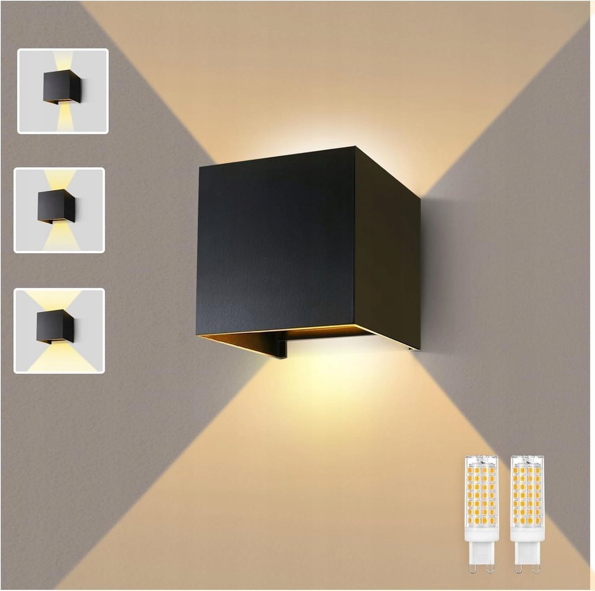 Kinkiet zewnętrzny Lureshine z wymienną lampą LED G9 230V 10 x 10 x 10 cm