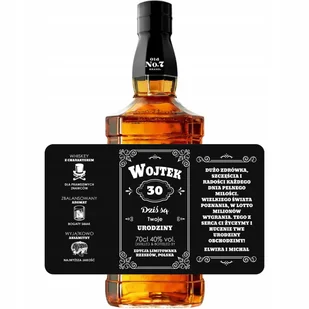 Etykieta Whisky Na Urodziny 1L Prezent Z2 - Akcesoria do pakowania - miniaturka - grafika 1