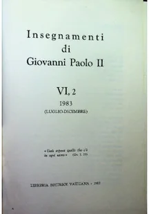 Insegnamenti di Giovanni Paolo II VI część 2 1983 - Religia i religioznawstwo - miniaturka - grafika 1