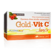 Przeziębienie i grypa - Olimp LABORATORIES Gold-Vit C Junior proszek 15 saszetek - miniaturka - grafika 1