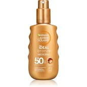 Balsamy i kremy do opalania - Garnier Ambre Solaire Ideal Bronze Milk-In-Spray SPF50 preparat do opalania ciała 150 ml unisex - miniaturka - grafika 1