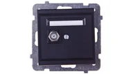 Gniazdka elektryczne - Ospel Sonata czarny gniazdo antenowe typu F GPA-1RF/m/33 GPA-1RF/m/33 - miniaturka - grafika 1