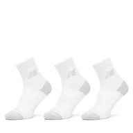 Skarpetki męskie - Zestaw 3 par wysokich skarpet unisex New Balance Active Cushion Quarter Socks LAS35204WT Biały - miniaturka - grafika 1