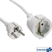 Kable - Kabel zasilający InLine InLine® Power Extension Cable Type F white 1,5m - miniaturka - grafika 1