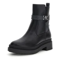 Botki damskie - Damskie Sztyblety GUESS OVELLE2 FLTOVEELE10-BLKCO – Czarny - miniaturka - grafika 1