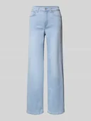 Spodnie damskie - Jeansy z szeroką nogawką z mieszanki bawełny model ‘MADISON’ - miniaturka - grafika 1