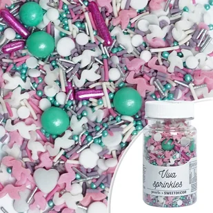 Posypka cukrowa VIVA SPRINKLES - FLAMINGI mix Sweet Decor, 70 g - Dodatki do ciast w proszku Posypka cukrowa VIVA SPRINKLES - FLAMINGI mix Sweet Decor, 70 g - Dodatki do ciast w proszku - miniaturka - grafika 1