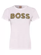 Koszulki i topy damskie - BOSS - T-shirt damski  Eventsa_GLB, biały - miniaturka - grafika 1