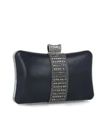 Torebki damskie - Czarna wizytowa torebka MENBUR z ozdobnym zapięciem - miniaturka - grafika 1