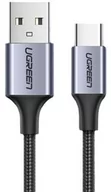 Kable USB - Ugreen Kabel USB - USB-C, 0,5m, 3A, Quick Charge 3.0, szary - miniaturka - grafika 1