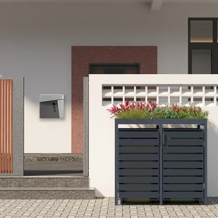 ZABUDOWA ŚMIETNIKA OBUDOWA NA KOSZ OSŁONA ANTRACYT - Meble ogrodowe - miniaturka - grafika 6