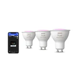 Żarówki LED - Inteligentna żarówka LED PHILIPS HUE White and color Ambiance GU10 (3 szt.) - miniaturka - grafika 1