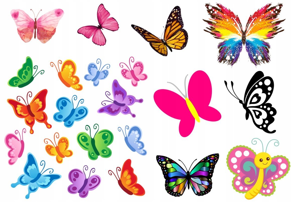 TATUAŻE ZMYWALNE DLA DZIECI MOTYLE SMOKA DUŻO GRAFIK