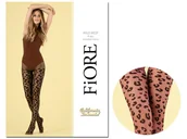 Rajstopy - Rajstopy Damskie W Centki Panterkę 8 Den Fushia Brown 4 - miniaturka - grafika 1