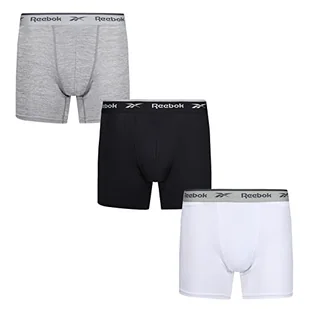 Reebok Męskie szorty, Czarny/biały/szary Marl, M - Spodenki damskie - miniaturka - grafika 1