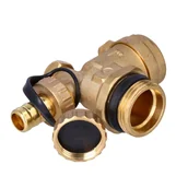 Akcesoria grzewcze - Trójnik z odpowietrznikiem automatycznym i zaworem spustowym - G1" - miniaturka - grafika 1