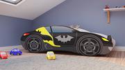 Łóżka dla dzieci i młodzieży - Łóżko Dziecięce Samochód Batman Z Materacem - miniaturka - grafika 1
