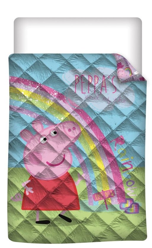 Narzuta na łóżko Świnka Peppa 140 x 200 cm Poliester