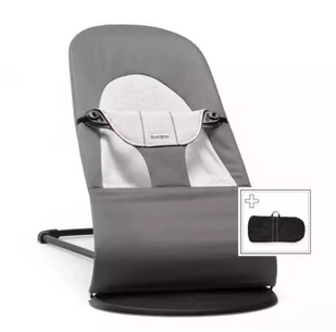 BABYBJORN leżaczek BALANCE SOFT COTTON/JERSEY - Szary / Szary + pokrowiec na leżaczek - Leżaczki i huśtawki - miniaturka - grafika 1
