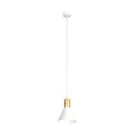 Lampy sufitowe - Rosa lampa wisząca 1xE27 biała/złota 1389/1 - miniaturka - grafika 1