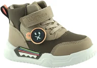 Buty dla chłopców - Chłopięce półbuty z eko skóry na jesień, wiosnę Wojtyłko 25081 Beżowe - miniaturka - grafika 1