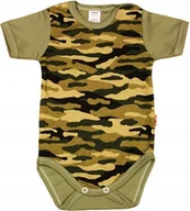 Body dla niemowląt - Body KRÓTKI rękaw 100% Bawełna MORO KHAKI r 56 KLEKLE - miniaturka - grafika 1