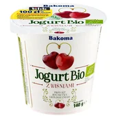 Kefiry, jogurty, maślanki - Bakoma Jogurt BIO z wiśniami - miniaturka - grafika 1