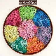 Ozdoby do włosów - TEMU 50 szt. Damskie Spinki do Włosów w Kształcie Gwiazd - Urocze i Słodkie Akcesoria z Stopu Cynku, Różne Kolory (Różowy, Niebieski, Zielony, Żółty, - miniaturka - grafika 1