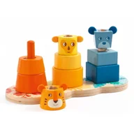 Układanki dla dzieci - Drewniana układanka zwierzątka MULTI STACK DJ06290 - miniaturka - grafika 1