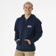 Bluzy męskie - Męska Bluza RIP CURL SOUL ARCH ZIP THROUGH 021MFL_49 – Granatowy - miniaturka - grafika 1