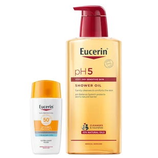 Zestaw Eucerin Hydro Protect SPF50 + Hydro Protect SPF50 Ultralekki fluid ochronny - Kosmetyki do kąpieli - miniaturka - grafika 1