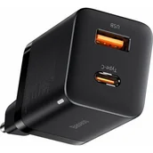 Akcesoria do tabletów i e-booków - Baseus Ładowarka Baseus Ładowarka sieciowa Baseus Super Si Pro Quick Charger USB + USB-C 30W czarna BSU2903BLK - miniaturka - grafika 1