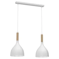 Lampy sufitowe - Skandynawska lampa wisząca, dwa klosze LX 3732 z serii NOAK WOOD - miniaturka - grafika 1