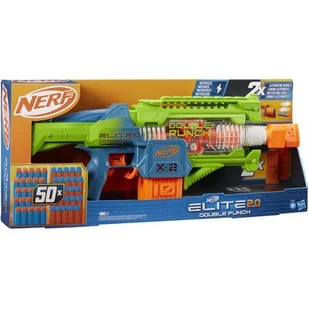 Nerf, wyrzutnia Elite 2.0, Double Punch, F6363 - Zabawki militarne - miniaturka - grafika 1
