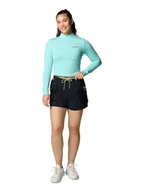 Koszulki sportowe damskie - Columbia Koszulka funkcyjna "Open Water" w kolorze turkusowym - miniaturka - grafika 1