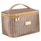 Kosmetyczki, organizery i kuferki - Elegancka kosmetyczka damska z organizerem na pędzle - Peterson - miniaturka - grafika 1