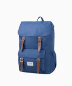 Plecaki - PUCCINI Granatowy plecak ze wstawkami ze skóry ekologicznej - Puccini - miniaturka - grafika 1