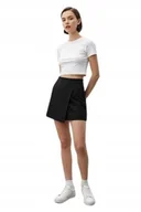 Spodenki damskie - TRENDYOL CZARNE KRÓTKIE SPODENKI Z WYSOKIM STANEM 36 5_A - miniaturka - grafika 1