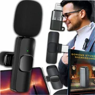 Mikrofony komputerowe - Mikrofon Slayo MIKROFON KRAWATOWY BEZPRZEWODOWY IPHONE BLUETOOTH USB C DO TELEFONU ANDROID - miniaturka - grafika 1