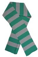 Apaszki i szaliki damskie - 'I Love Fancy Dress LT0202' 165 cm długi zielony i szary szalik w paski idealny kostium dla czarodziejów fantazyjny strój (jeden rozmiar) - miniaturka - grafika 1